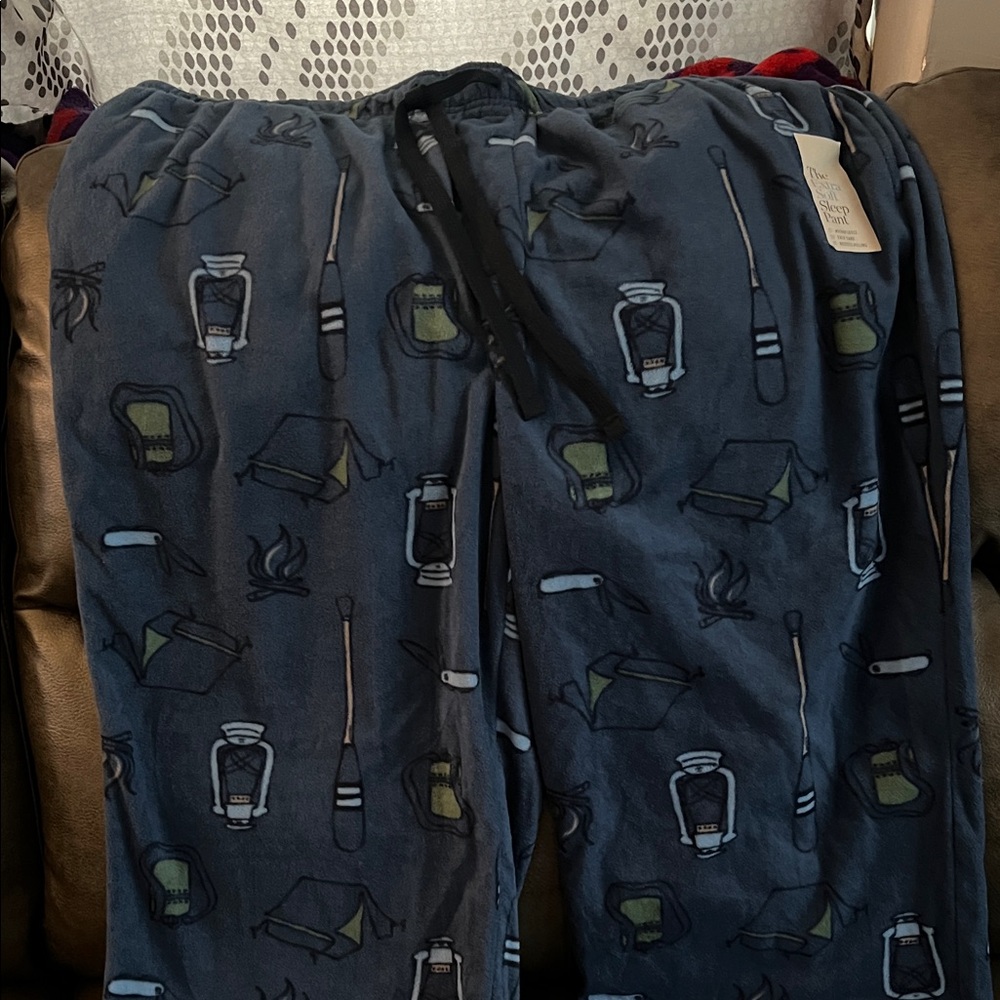 Croft & Barrow Navy Patterned Sweatpants